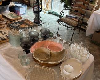 Vintage serving pieces 