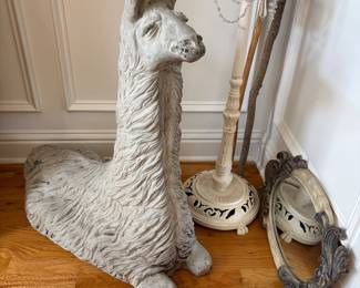 XL Concrete Llama Statue