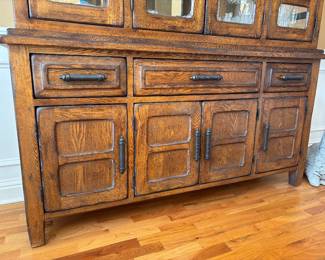 Gorgeous Solid Wood China Cabinet | Dimensions 64" wide, 18" deep, 83" high