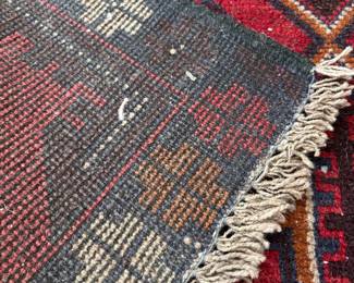 Vintage Hand Knotted Afghan Rug