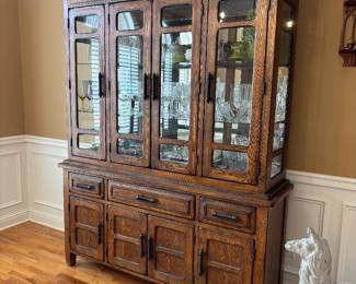 Gorgeous Solid Wood China Cabinet | Dimensions 64" wide, 18" deep, 83" high