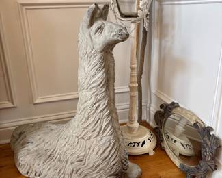 XL Concrete Llama Statue