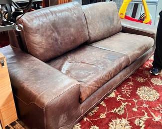 Maurice Villency leather distressed sofa -so awesome !
