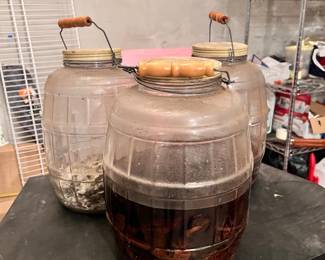 Coolest glass barrel jugs- just empty and clean 