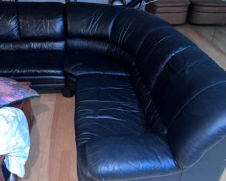 Leather sectional 