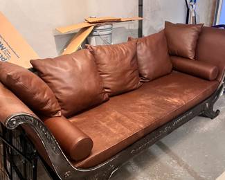 Quality Leather chaise 