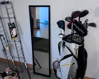 Clubs and practice net