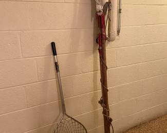 Fishing net, tree limb cuttet