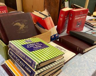 Stamp collection, albums