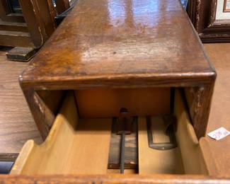 Vintage oak card catalog
