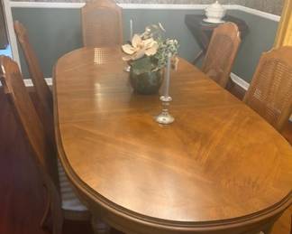 Dining table, chairs and china hutch