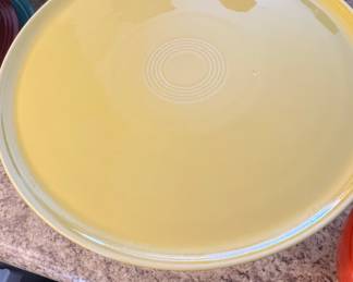 FiestaWare Yellow Cake Stand with Dome second image