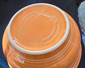 Fiesta Ware Tangerine Orange Mixing Bowl  second image