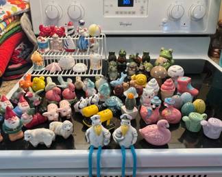 Assorted Ceramic Novelty Salt and Pepper Shakers
