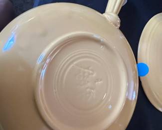 FiestaWare Yellow French Casserole Dish with Lid