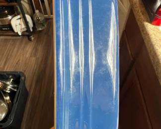 Le Creuset Stoneware Rectangular Loaf Pan, Cobalt Blue third image