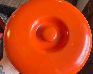 Orange Enamel Cast Iron Dutch Oven by Piral