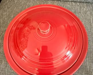 Fiesta Ware Red Oval Casserole Dish with Lid