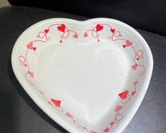 Fiesta Ware Medium Heart Bowl  Valentine Pattern