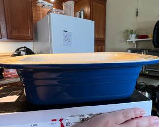 Le Creuset Stoneware Rectangular Loaf Pan, Cobalt Blue