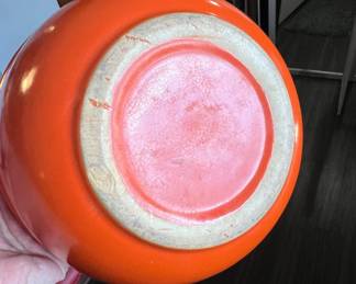 Orange Enamel Cast Iron Dutch Oven by Piral third image