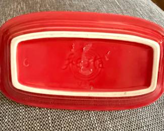 FiestaWare Red Covered Butter Dish second image