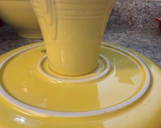FiestaWare Yellow Cake Stand with Dome fourth image