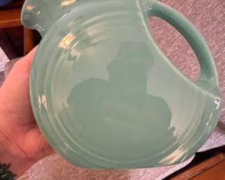 Fiesta Ware Turquoise Disk Pitcher