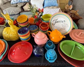 Homer Laughlin Fiesta Ware Collection  Including Figurines and Serving Pieces third image