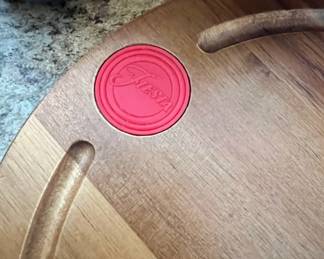 Fiesta Round Cutting Board with Cheese Knives Set second image