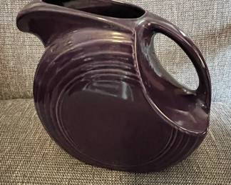 Fiesta Ware Large Disk Pitcher  Plum Color