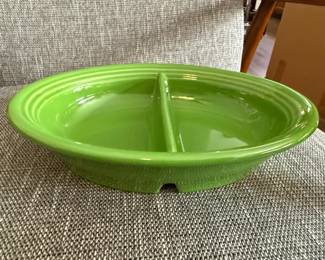 Fiesta Ware Divided Vegetable Dish in Shamrock Green third image