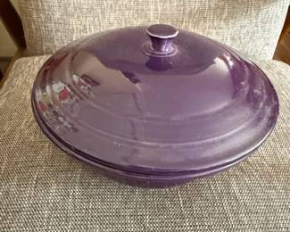 Fiesta Ware Purple Oval Casserole Dish with Lid