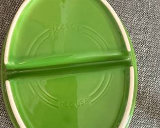 Fiesta Ware Divided Vegetable Dish in Shamrock Green second image