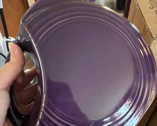 Fiesta Ware Large Disk Pitcher  Plum Color second image