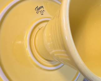 FiestaWare Yellow Cake Stand with Dome third image