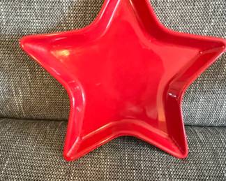 Fiesta Ware Red Star Shaped Dish