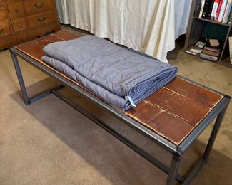 Bench and Weighted Blanket
