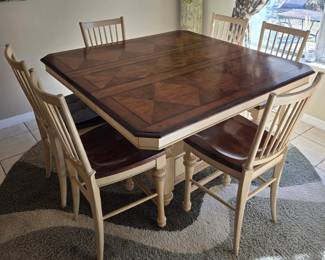 High top dining table with 6 chairs