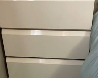 17 x 24. Part of the white lucite bedroom set