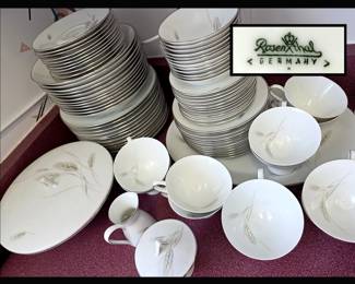Huge Set of Mid Century Modern Rosenthal Regina Platinum China 
