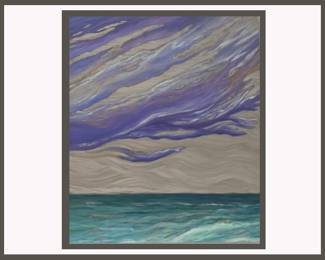 HUGE Painting by the Clark Art Studio, Acrylic on Brass; Amanda and Roy Clark Collaborate as Artist and Metal Worker to Create Unusual Pcs