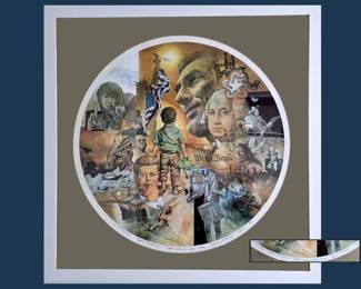 Signed Patriotic Print by Jonas Gerard