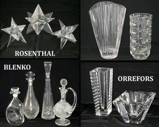 Blenko Orrefors Rosenthal and More