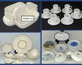 Tiffany and Co Server, Breitling Cups and Saucers, Selection of Lenox and More