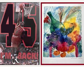 Variety of Framed and Unframed Posters and Prints