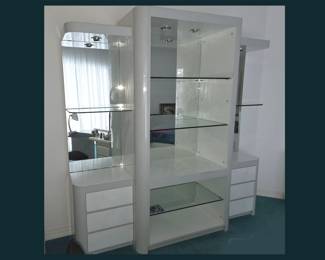 Custom Made Mica Lighted Display Cabinet