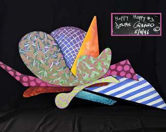 Jonas Gerard Signed Modernist Wall Sculpture