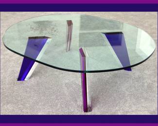Vibrantly Colored Legs on this Shlomi Haziza Modernist Table
