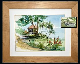Watercolor Signed Barton; Steve Barton